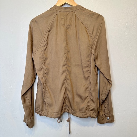Gap | Snap Button Drawstring Long Sleeves Utility Bomber Jacket Cargo Coat - Picture 3 of 8